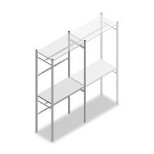Confectiestelling Medium Duty 2200x1000x500 mm (hxbxd) 2 stangen 2 legborden beginsectie