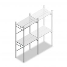 Confectiestelling Medium Duty 2200x1000x600 mm (hxbxd) 2 stangen 2 legborden beginsectie