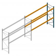 Gebruikte JH MPB palletstelling 3000x3600x1100mm (hxbxd) 2 niveaus aanbouwsectie