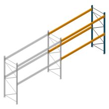 Gebruikte JH MPB palletstelling 3000x3600x1100mm (hxbxd) 2 niveaus aanbouwsectie