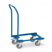 Eurobakken rolplateau 250 kg 605x405 met open frame en duwbeugel