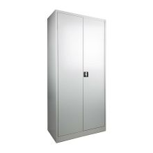 2-deurs garderobekast 1950x920x500 mm (hxbxd) grijs op sokkel sleufventilatie ronis sluiting