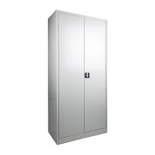 2-deurs garderobekast 1950x920x500 mm (hxbxd) grijs op sokkel sleufventilatie ronis sluiting