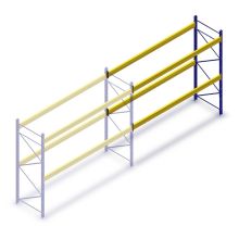 Gebruikte Esmena palletstelling 2450x3600x1050 mm (hxbxd) 2 niveaus aanbouwsectie