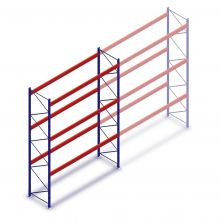 Gebruikte Esmena palletstelling 4200x3300x1100mm (hxbxd) 3 niveaus beginsectie