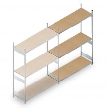 Grootvakstelling HD 2500x2250x600 mm (hxbxd) 3 niveaus aanbouwsectie