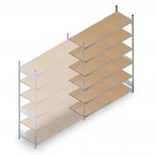 Grootvakstelling HD 2500x2250x600 mm (hxbxd) 6 niveaus aanbouwsectie