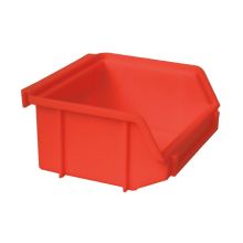 Kunststof stapelbak, magazijnbak A1 100x100x50 mm (lxbxh) rood