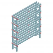 Kunststof stelling REA Euro 1450x1200x300 mm (hxbxd) 5 niveaus