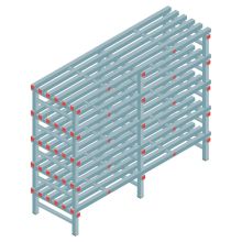 Kunststof stelling REA Euro Classic 1450x1800x600 mm (hxbxd) 5 niveaus