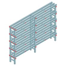 Kunststof stelling REA Euro Classic 1450x2000x300 mm (hxbxd) 5 niveaus