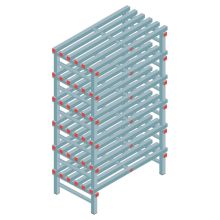 Kunststof stelling REA Euro Classic 1750x1000x600 mm (hxbxd) 6 niveaus