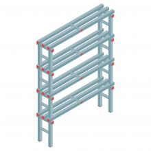 Kunststof stelling REA Euro 1750x1200x300 mm (hxbxd) 4 niveaus