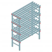 Kunststof stelling REA Euro 1750x1200x500 mm (hxbxd) 4 niveaus