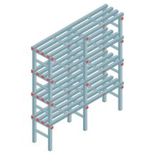 Kunststof stelling REA Euro Classic 1750x1500x400 mm (hxbxd) 4 niveaus