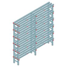Kunststof stelling REA Euro Classic 1750x1800x300 mm (hxbxd) 6 niveaus