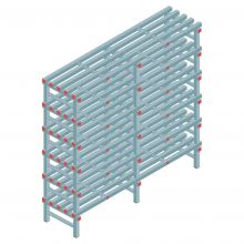 Kunststof stelling REA Euro 1750x1800x500 mm (hxbxd) 6 niveaus