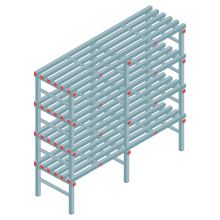 Kunststof stelling REA Euro Classic 1750x1800x600 mm (hxbxd) 4 niveaus