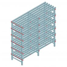 Kunststof stelling REA Euro 1750x1800x600 mm (hxbxd) 6 niveaus