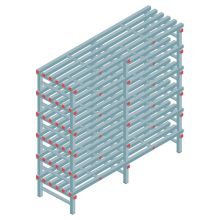 Kunststof stelling REA Euro Classic 1750x1800x600 mm (hxbxd) 6 niveaus