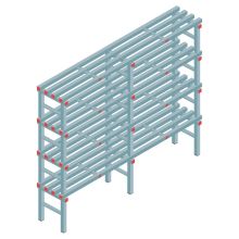 Kunststof stelling REA Euro Classic 1750x2000x400 mm (hxbxd) 4 niveaus