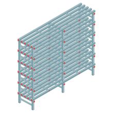 Kunststof stelling REA Euro Classic 1750x2000x500 mm (hxbxd) 6 niveaus