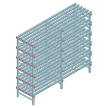 Kunststof stelling REA Euro Classic 1750x2000x600 mm (hxbxd) 6 niveaus