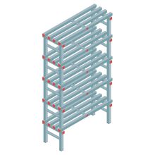Kunststof stelling REA Euro Classic 1850x1000x400 mm (hxbxd) 5 niveaus