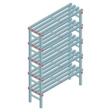 Kunststof stelling REA Euro Classic 1850x1200x400 mm (hxbxd) 5 niveaus