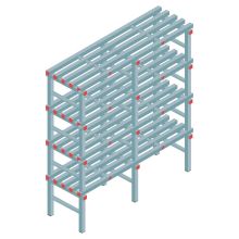 Kunststof stelling REA Euro Classic 1900x1500x500 mm (hxbxd) 4 niveaus
