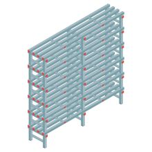 Kunststof stelling REA Euro Classic 2000x1800x400 mm (hxbxd) 6 niveaus
