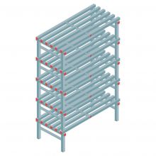 Kunststof stelling REA Euro 2050x1200x600 mm (hxbxd) 5 niveaus