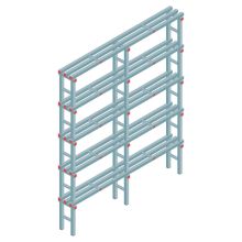 Kunststof stelling REA Euro Classic 2050x1500x300 mm (hxbxd) 5 niveaus
