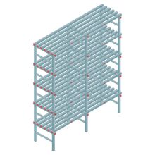 Kunststof stelling REA Euro Classic 2050x1500x600 mm (hxbxd) 5 niveaus