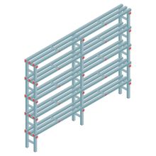 Kunststof stelling REA Euro Classic 2050x1800x300 mm (hxbxd) 5 niveaus
