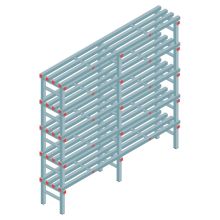 Kunststof stelling REA Euro Classic 2050x1800x400 mm (hxbxd) 5 niveaus