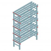 Kunststof stelling REA Euro 2250x1000x400 mm (hxbxd) 5 niveaus