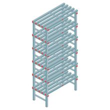 Kunststof stelling REA Euro Classic 2250x1000x500 mm (hxbxd) 6 niveaus