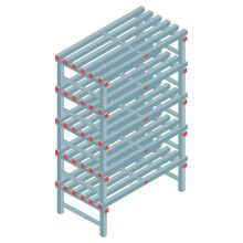 Kunststof stelling REA Euro Classic 2250x1000x600 mm (hxbxd) 5 niveaus