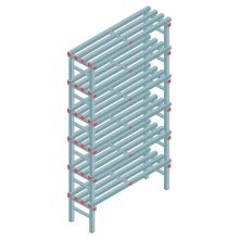 Kunststof stelling REA Euro Classic 2250x1200x400 mm (hxbxd) 6 niveaus