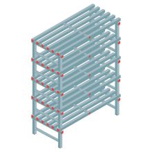 Kunststof stelling REA Euro Classic 2250x1200x600 mm (hxbxd) 5 niveaus