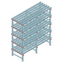 Kunststof stelling REA Euro Classic 2250x1500x600 mm (hxbxd) 5 niveaus