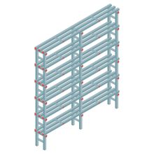 Kunststof stelling REA Euro Classic 2250x1800x300 mm (hxbxd) 6 niveaus
