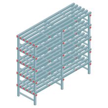 Kunststof stelling REA Euro Classic 2250x1800x600 mm (hxbxd) 5 niveaus