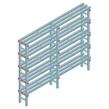 Kunststof stelling REA Euro Classic 2250x2000x300 mm (hxbxd) 5 niveaus