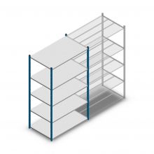 Legbordstelling Medium Duty 2000x1150x700mm (hxbxd) 5 niveaus blauw beginsectie