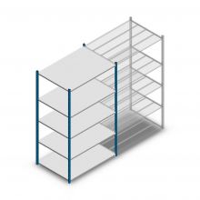 Legbordstelling Medium Duty 2000x1150x800mm (hxbxd) 5 niveaus blauw beginsectie