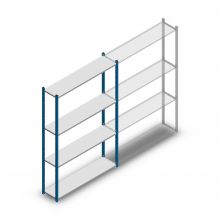 Legbordstelling Medium Duty 2000x1300x300mm (hxbxd) 4 niveaus blauw beginsectie