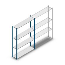 Legbordstelling Medium Duty 2000x1300x300mm (hxbxd) 4 niveaus blauw beginsectie