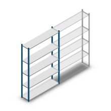 Legbordstelling Medium Duty 2000x1300x300mm (hxbxd) 5 niveaus blauw beginsectie